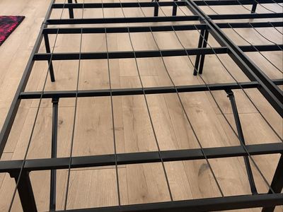 Foldable Metal Bed Frame Queen, 12”