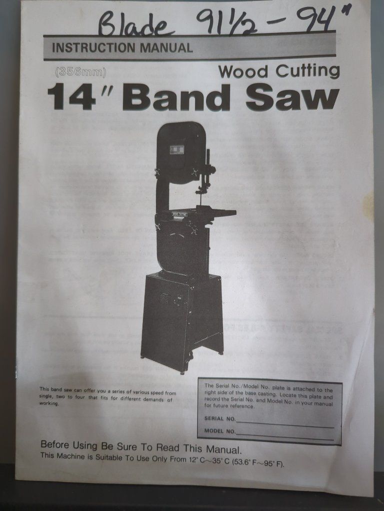 14" Band Saw $250