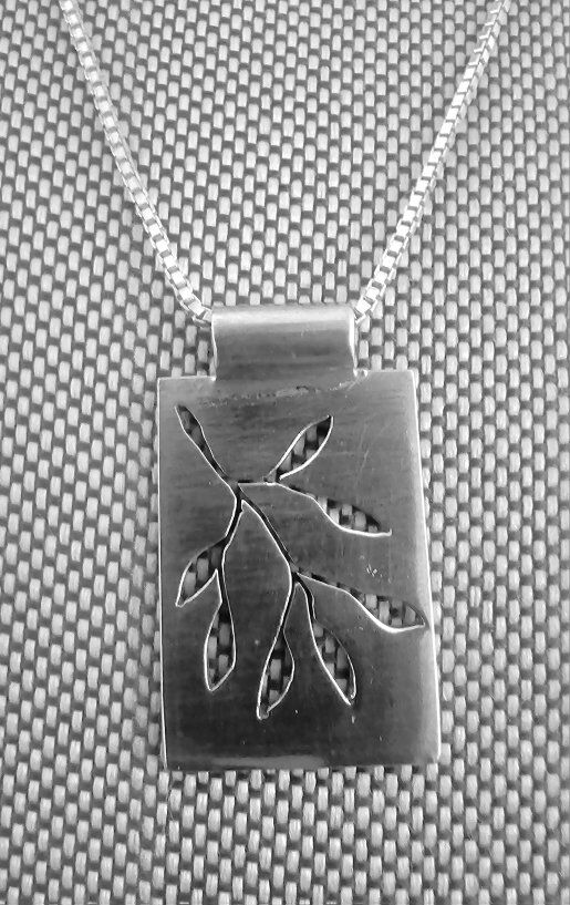 RARE 'Lucky 7' Sterling Silver 7 Leaf Signed Neckl