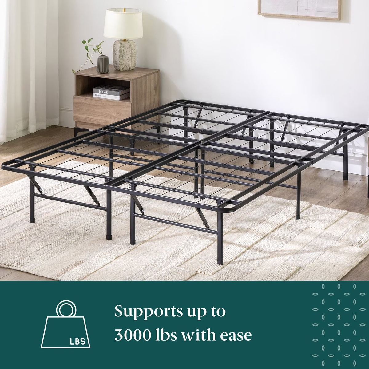 Zenus Queen size metal bed Frame - Still in box