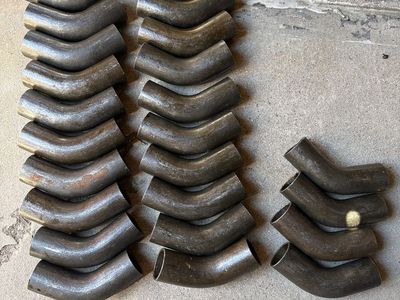 carbon Steel tubing elbows 6” x 2” 24 piece pieces5.00 each or all for 100.00