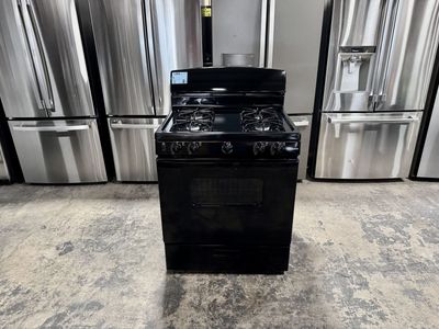 NEW HOTPOINT BLACK GAS RANGE