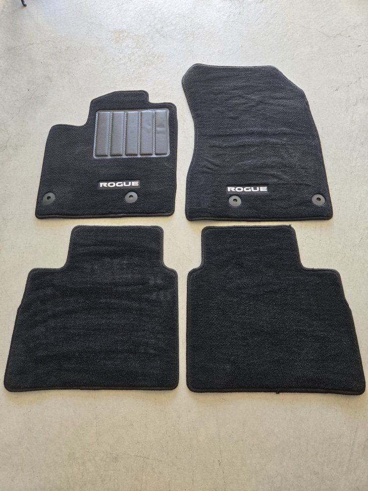 Nissan Rogue Black Carpet Floor Mats - Full Set, OEM Will fit 2021-2026