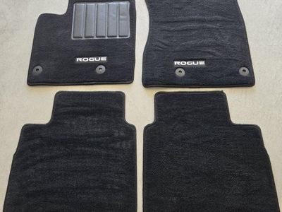 Nissan Rogue Black Carpet Floor Mats - Full Set, OEM Will fit 2021-2026