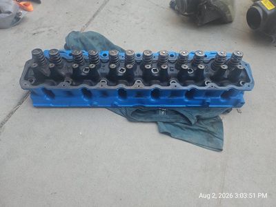 Used Jeep Grand Cherokee Inline 6 Cylinder Head Assembly for a Jeep 4.0 L - Blue Engine Paint