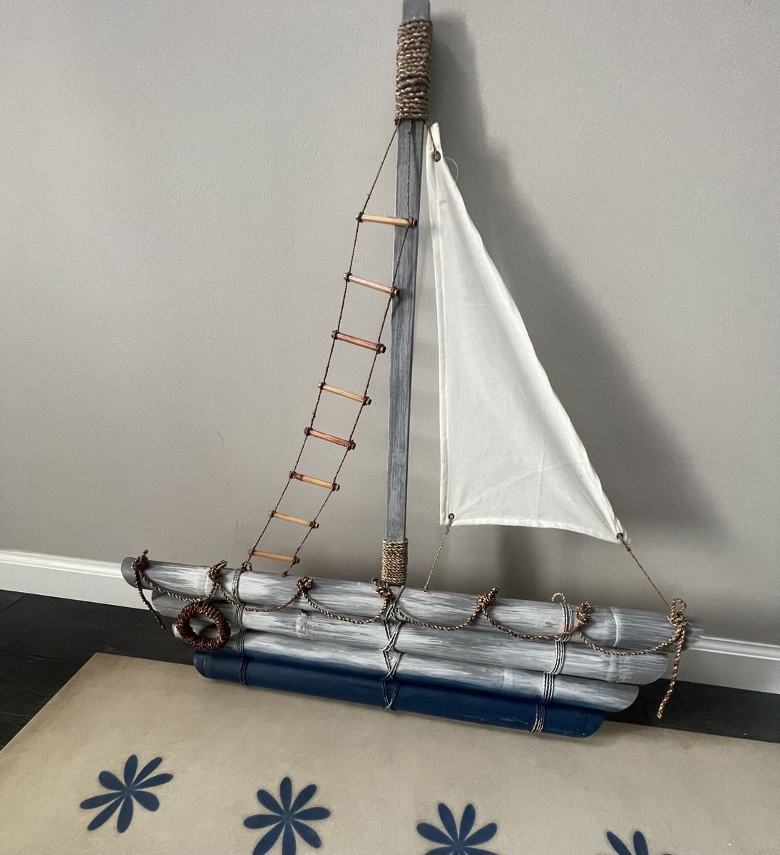 Three Foot Tall Sail Boat Wall Decor - Nautical