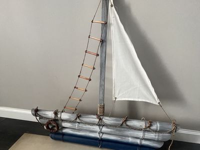 Three Foot Tall Sail Boat Wall Decor - Nautical