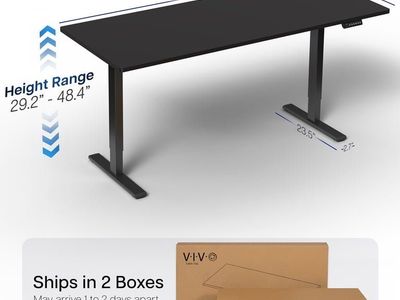 VIVO Electric Standing Desk 71x30 Black, NIB