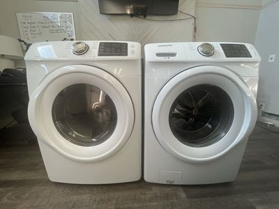 Samsung Front Load Washer and Electric Dryer Set - White