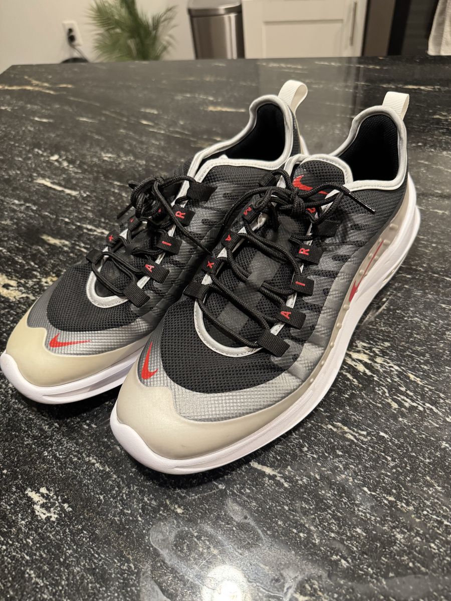 Nike Air Max Axis Premium Men's Running Shoes - Black/Red/White/Grey - Size 12
