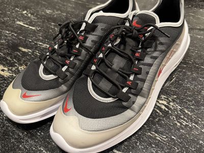 Nike Air Max Axis Premium Men's Running Shoes - Black/Red/White/Grey - Size 12