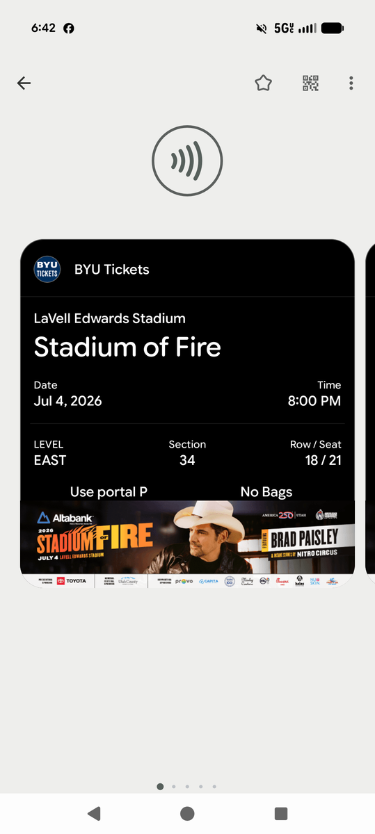 Ring of Fire 5 tickets