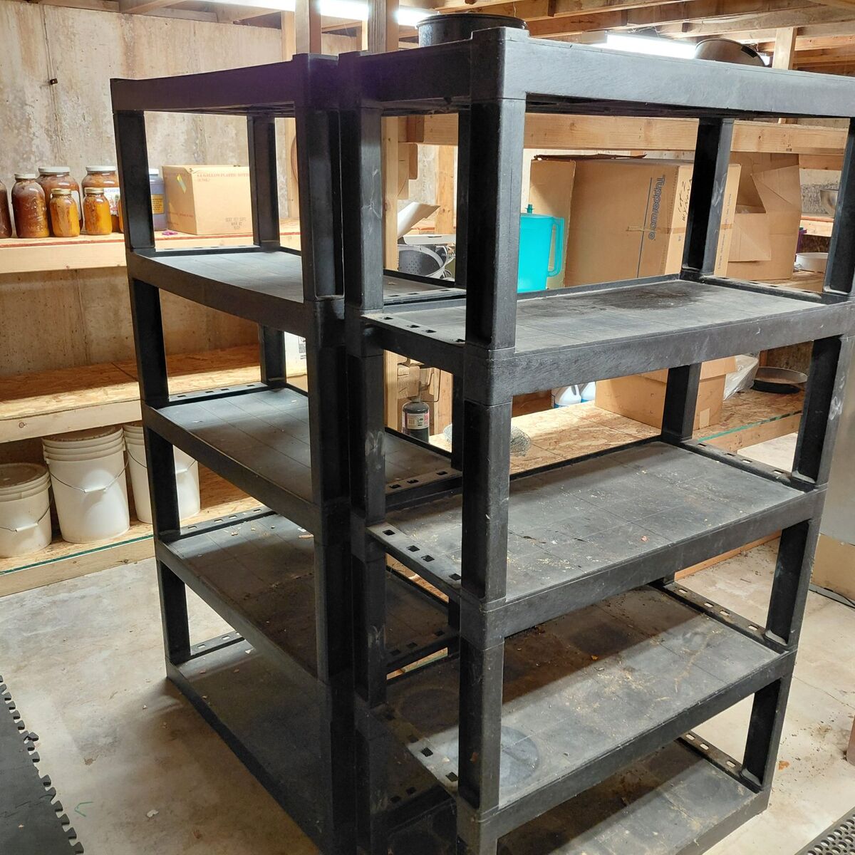 Storage shelves