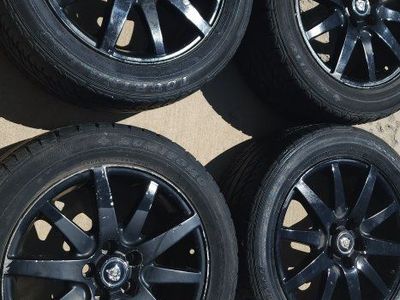 Set of 4 Black 17-Inch Wheels and Tires 235/50R17