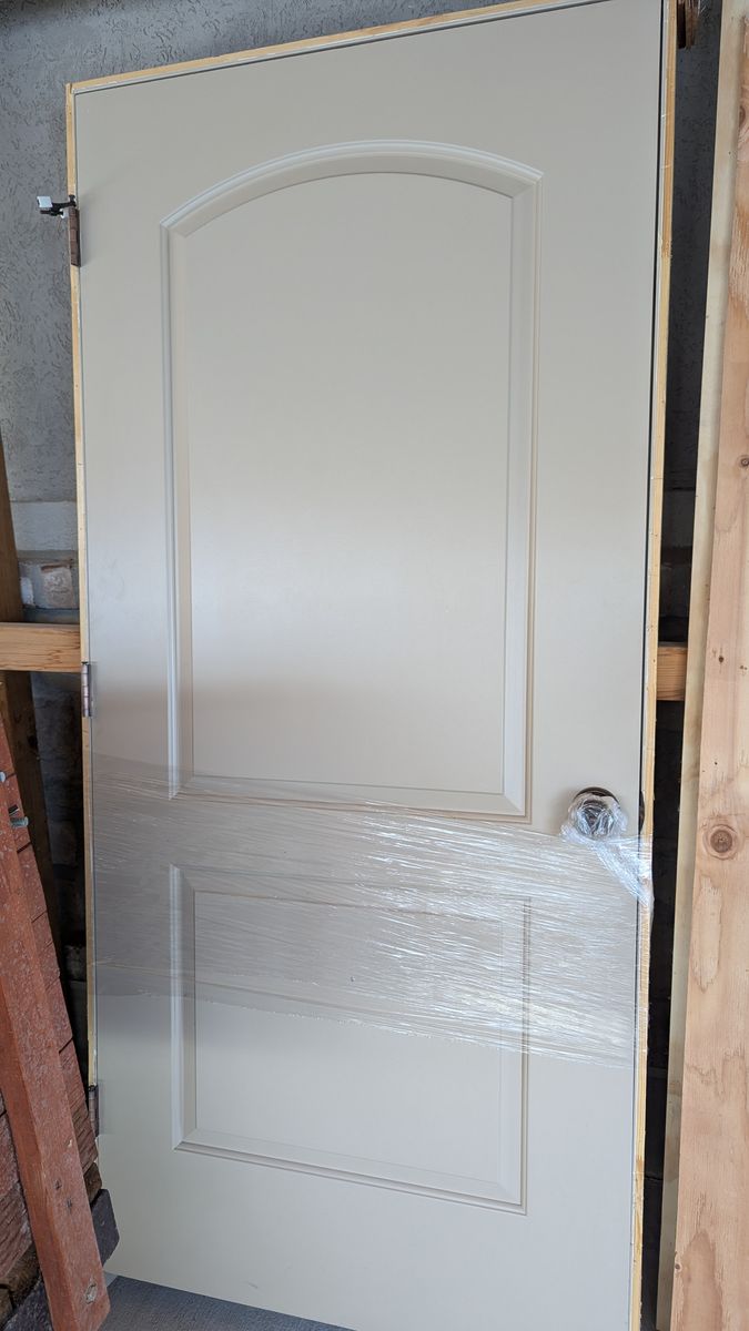 36 in x 80 in RH swing inside door with frame and hardware