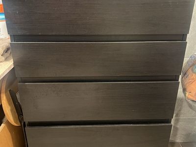 IKEA Malm 6-Drawer Dresser/Chest - Black-Brown, Great Storage Solution