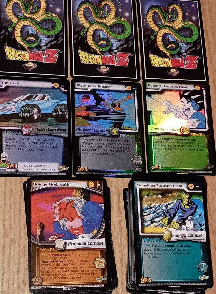 Dragon Ball Z 2002/2003 Mixed Card Lot 100 Cards, 3 holos