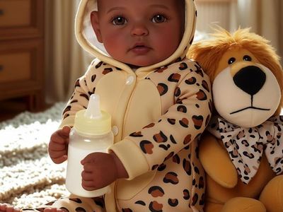 BABESIDE Adorable Lifelike Black Baby Doll - 17" Handmade Realistic African American Baby Dolls with Premium Outfit