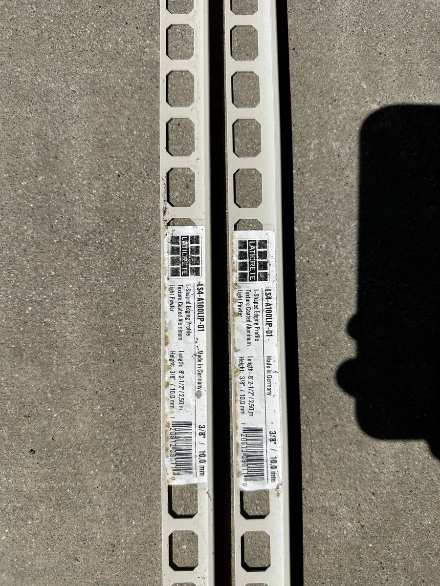 LATICRETE Light Pewter LS4-A100LIP-D1 Tile Edging Profile Trim 3/8" x 8' 2 1/2"