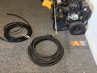 Dewalt 4400 PSI Gas Pressure Washer with Hoses - Powerful Cleaning for Business brand new with only ten hrs use. Carb needs fix