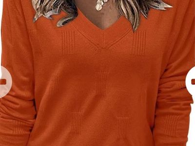 Soft V-Neck Long Sleeve Fall Casual Sweater - Various Colors Available