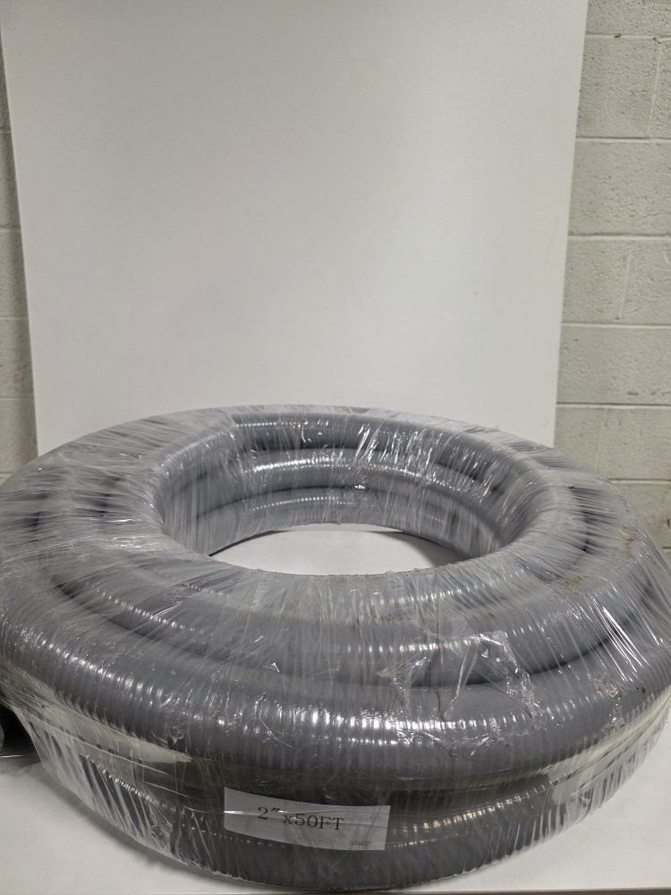 Brand New 2" x 50ft Gray Commercial Vacuum / Suction Hose