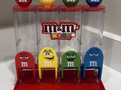 M&M's World 4-Tube Candy Dispenser Countertop Machine