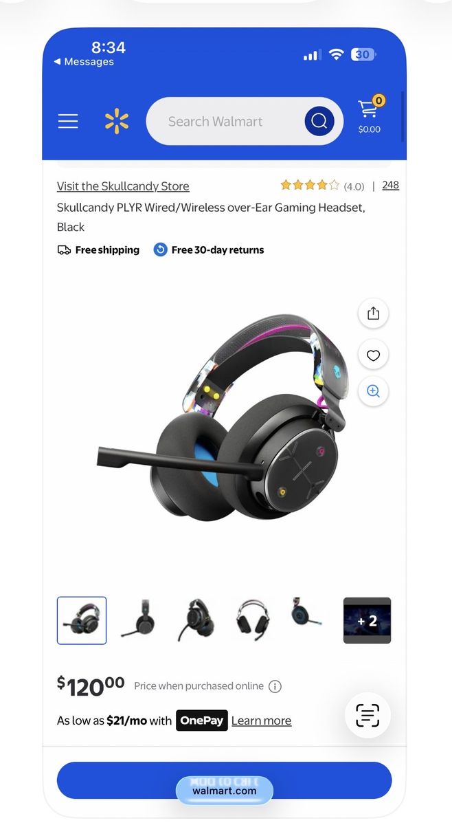 Skullcandy Wired/Wireless Gaming Headset PS5 PC