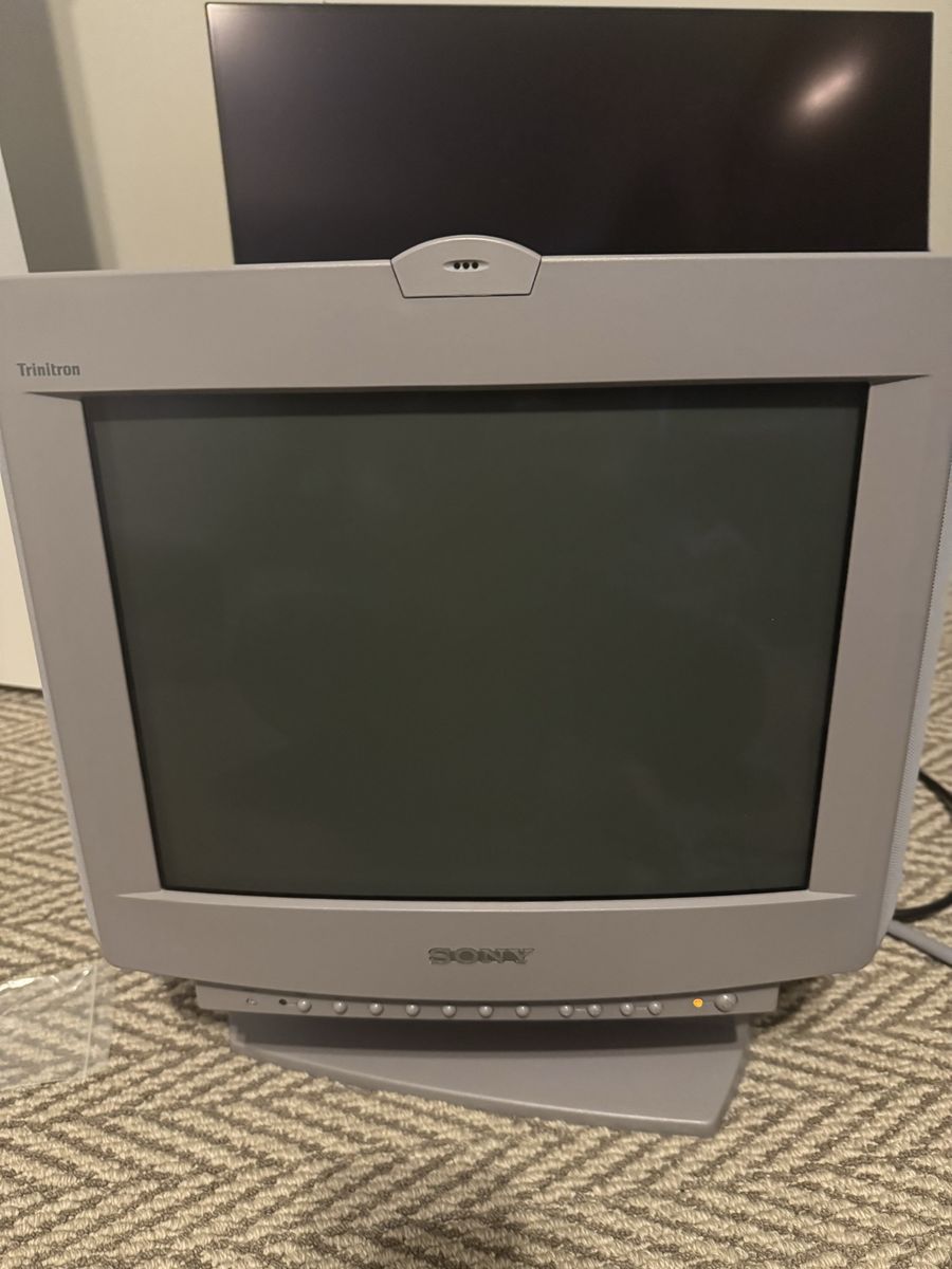 Sony Trinitron CRT Computer Monitor - Vintage Gaming Display