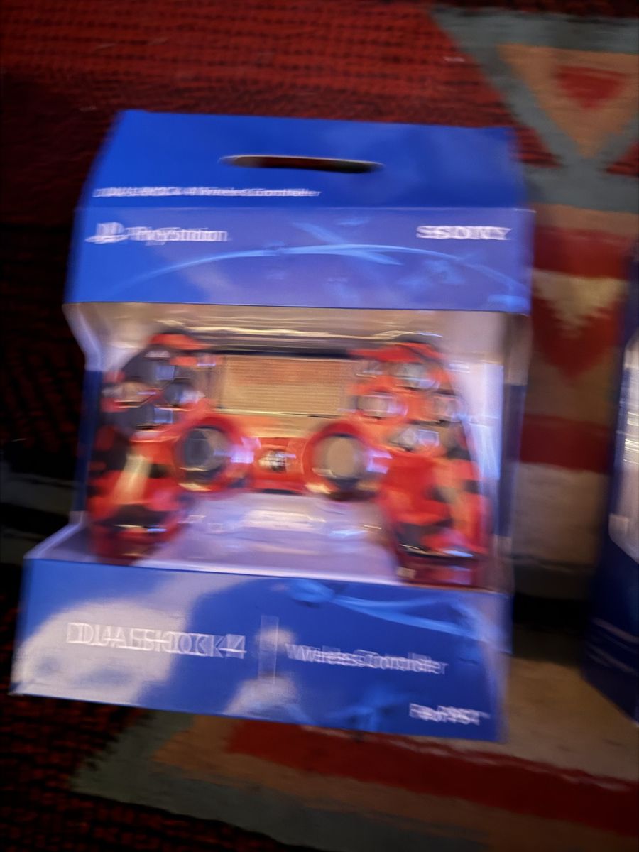 PS4 controller red camo