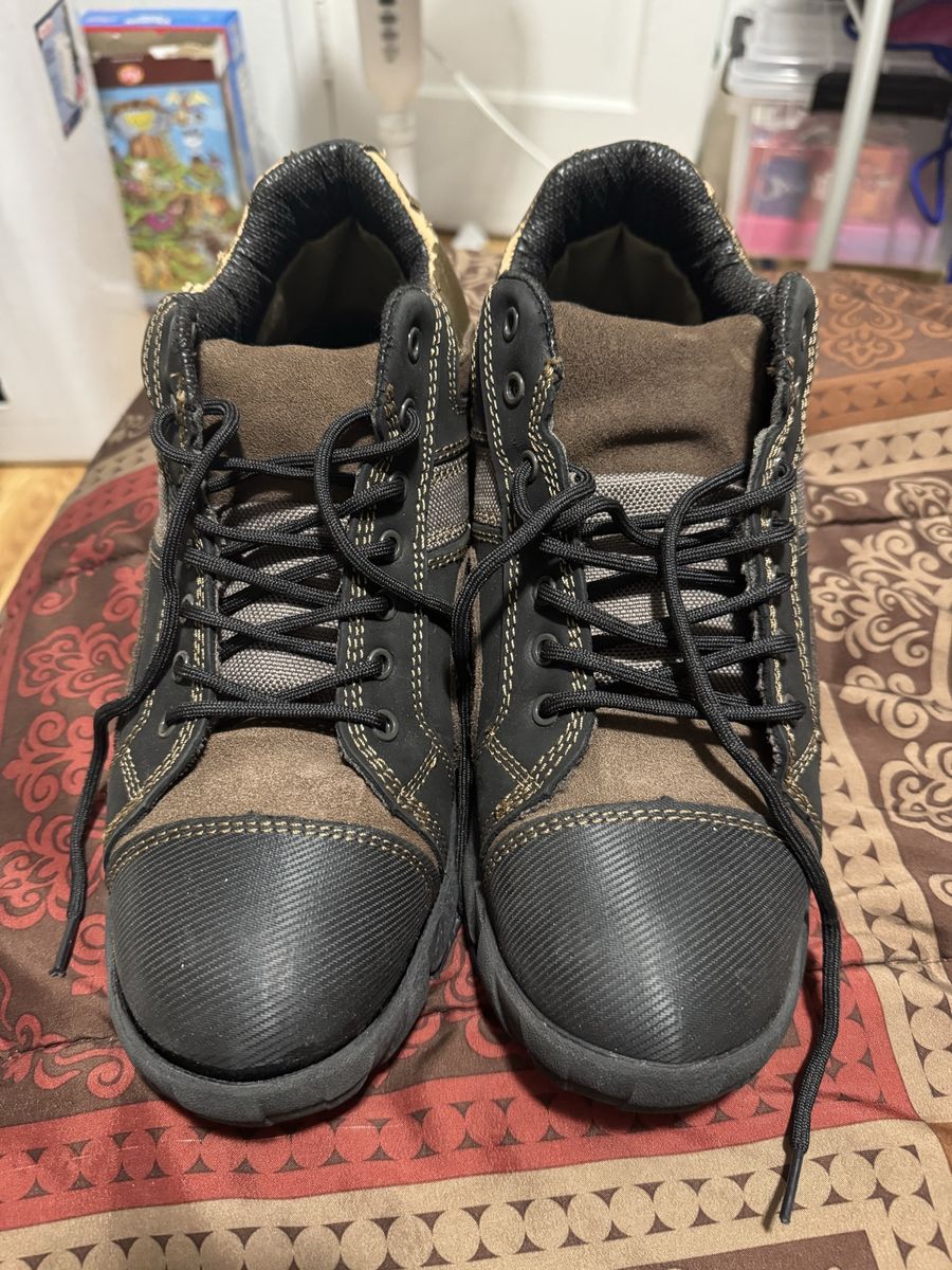 Himalayans Easy USA Safety-Toe Work Shoes Size 12 Brown Black