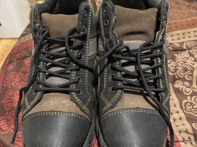 Himalayans Easy USA Safety-Toe Work Shoes Size 12 Brown Black