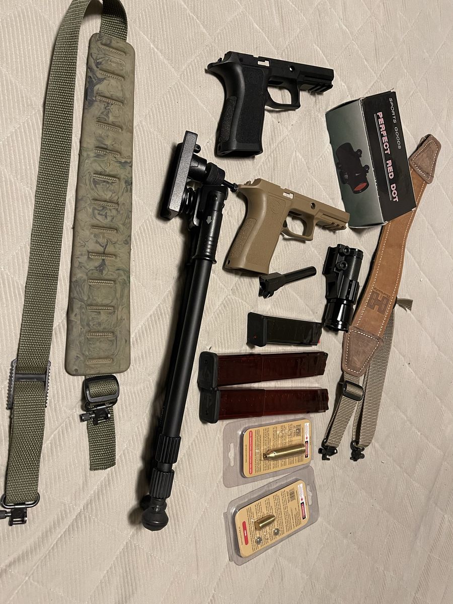 Extra stuff Sig 320 I have let me know. What do you like and  I give you price…or you can have everything for $95 dollars
