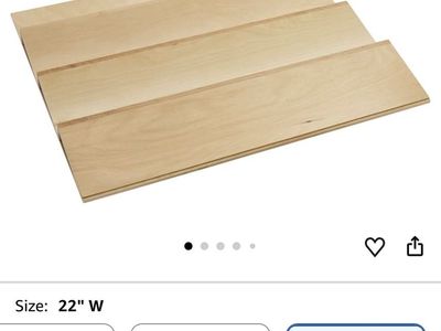 New. Rev-A-Shelf 22" 3-Tiered Trim-to-Custom Fit Wooden Drawer Spice Rack Organizer 4SDI-24