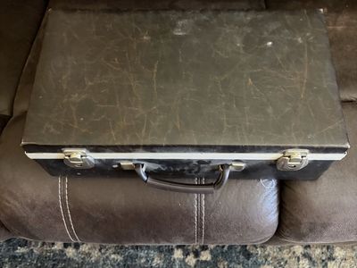 8 track tapes with carrying case