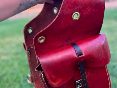 Leather saddle bags
