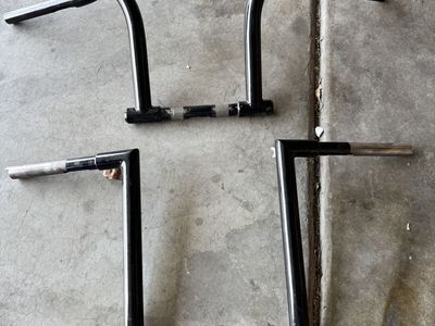 Black Motorcycle Ape Hanger Handlebars Set of 2