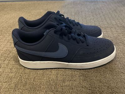 Nike Men's Court Vision Low Sneakers Dark Navy Blue Size 9
