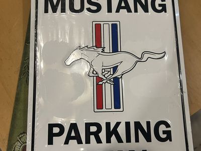Ford Mustang Parking Only Metal Sign - Classic Car Enthusiast Decor - New, HangTime Brand