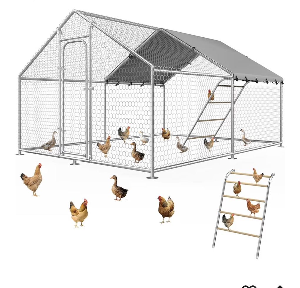 10’ x 20’ Walk-In Metal Chicken Coop