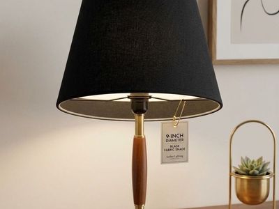 Two Brand New Black Lampshades