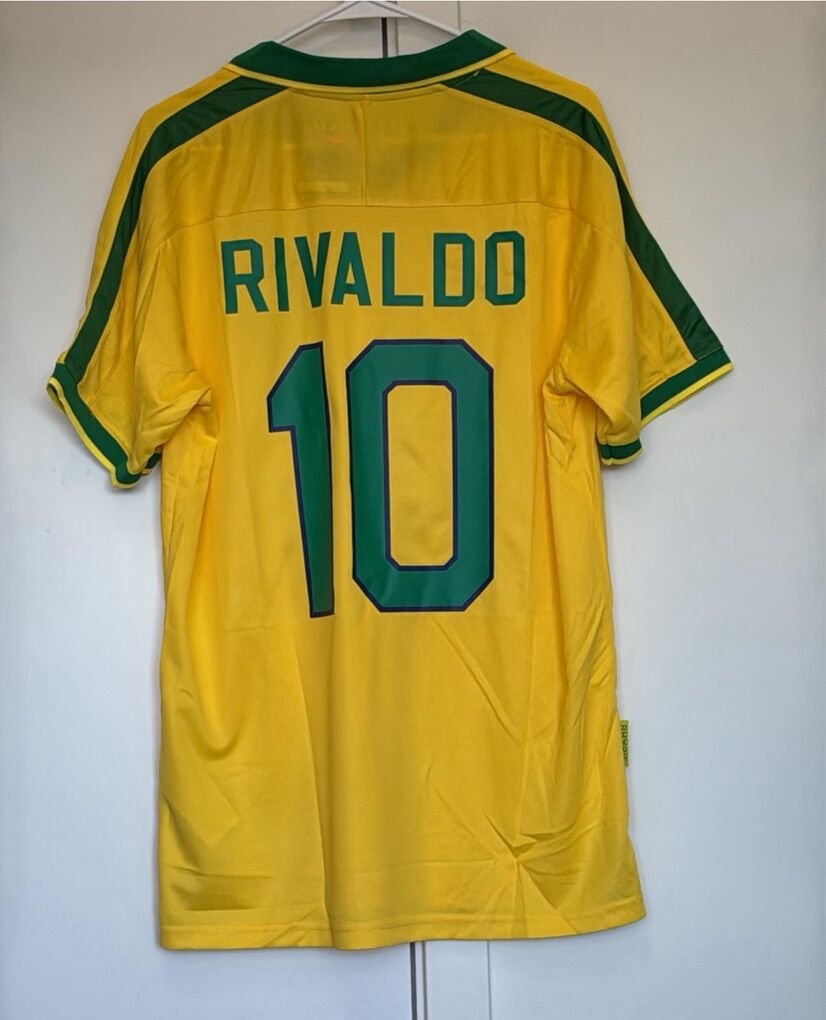 Rivaldo #10 | XL | Brazil 1997-98 Home Jersey