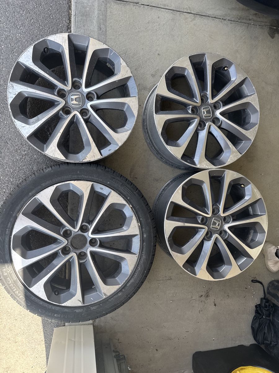 Honda 5x114.3 mm (5x4.5) wheels 18”