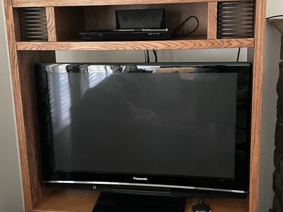 Oak Media Console Entertainment Center with Built-in Lighting