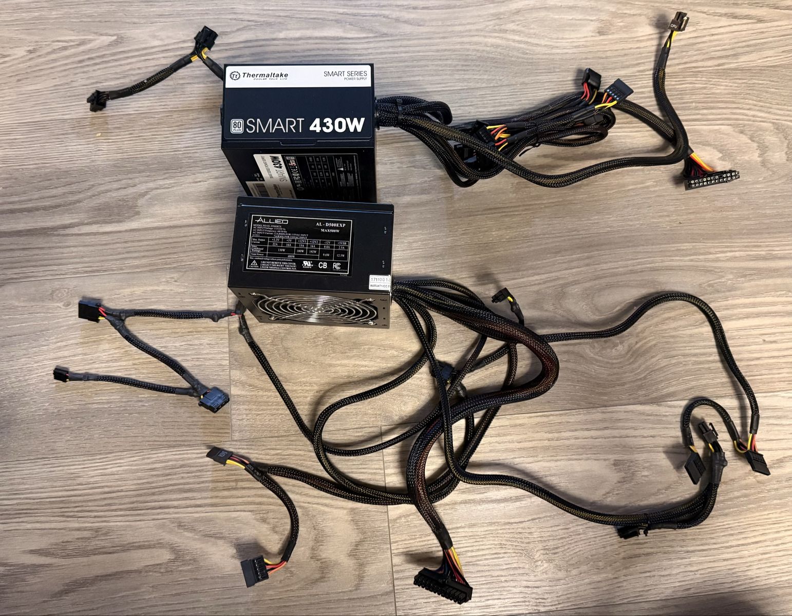 Thermaltake Smart 430W 80 PLUS Power Supply & Allied AL-D500EXP MAX500W PSU