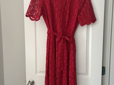 Women’s Red Lace Dress Size 12