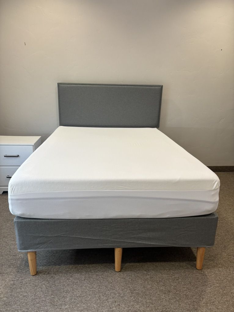 Half Off New Purple Matress, Frame, Headboard