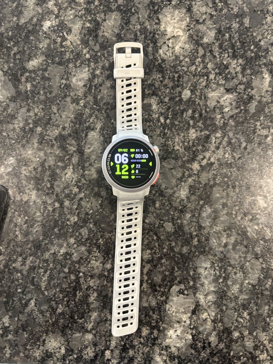 Coros Pace Pro multi sport watch with arm HR band