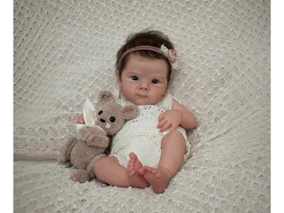 Lifelike Reborn Baby Doll with Rooted Hair & Outfit - Realistic Newborn Doll Collectible