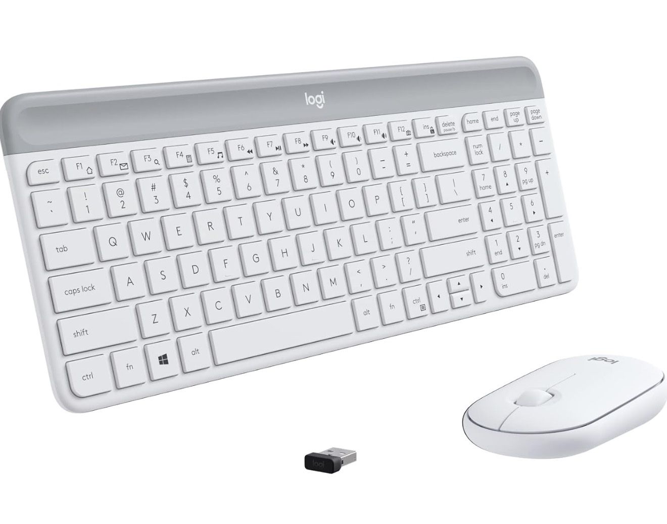 New. Logitech MK470 Slim Wireless Keyboard and Mouse Combo - White